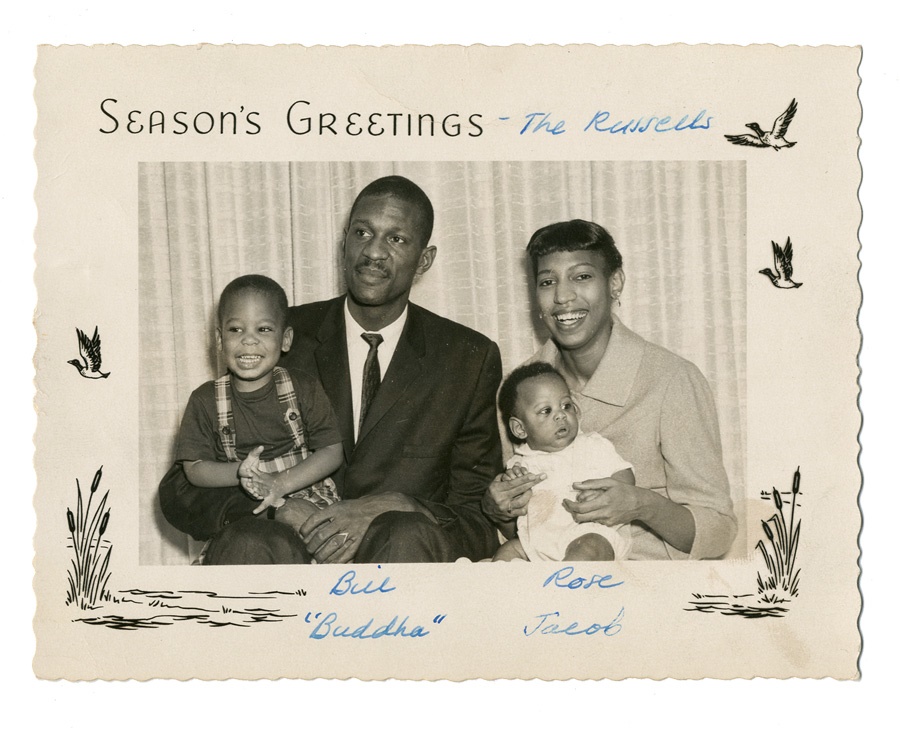 - Bill Russell Signed 1950s Christmas Card