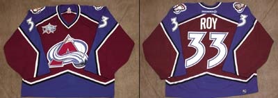 Hockey Sweaters - 2000-01 Patrick Roy Colorado Avalanche Worn Jersey