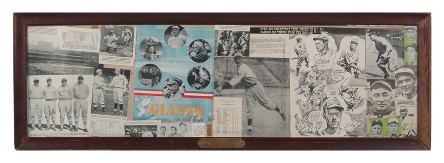 1936 World Series Framed Montage Hung at Yankee Stadium