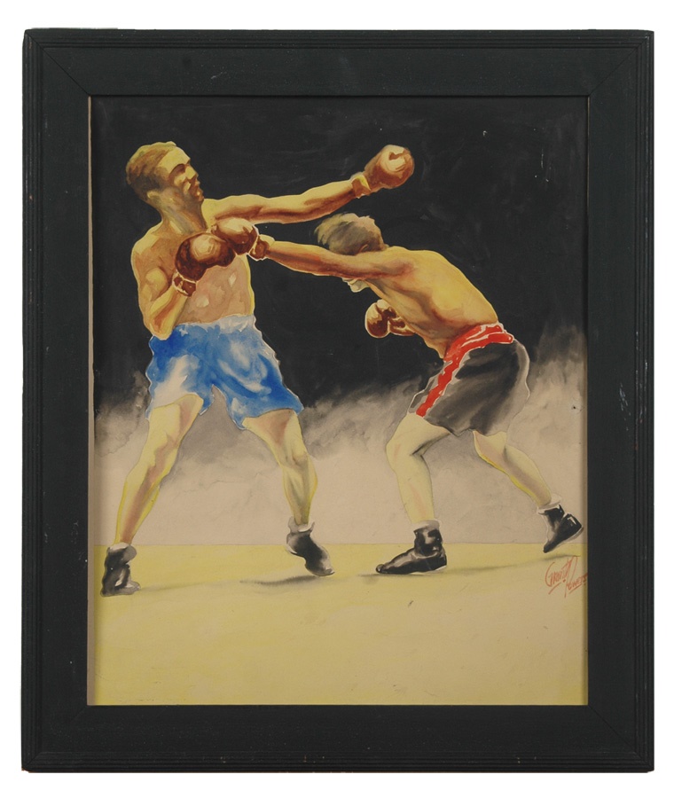 - Amazing Painting by Grant Powers for 1937 Carnival of Champions Program Cover
