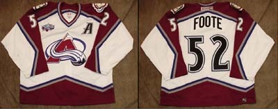 Hockey Sweaters - 2000-01 Adam Foote Colorado Avalanche Worn Jersey