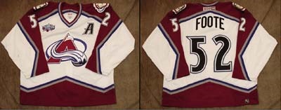 2000-01 Adam Foote Colorado Avalanche Worn Jersey