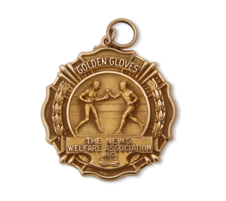 - 1951 Golden Gloves 14kt Gold Medal