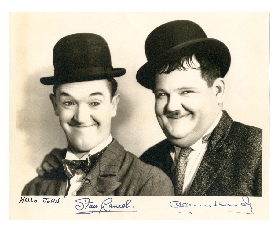 Rock And Pop Culture - Laurel and Hardy Signed Photograph