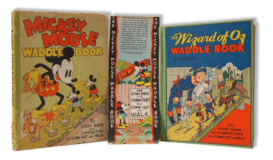 Rock And Pop Culture - 1934 Wizard of Oz and Mickey Mouse Waddle Books