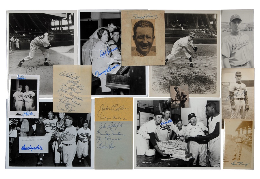 - Assorted Brooklyn Dodgers Autographs (95+ signatures)