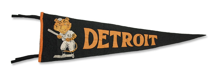 - 1910's Detroit Tigers Felt Pennant