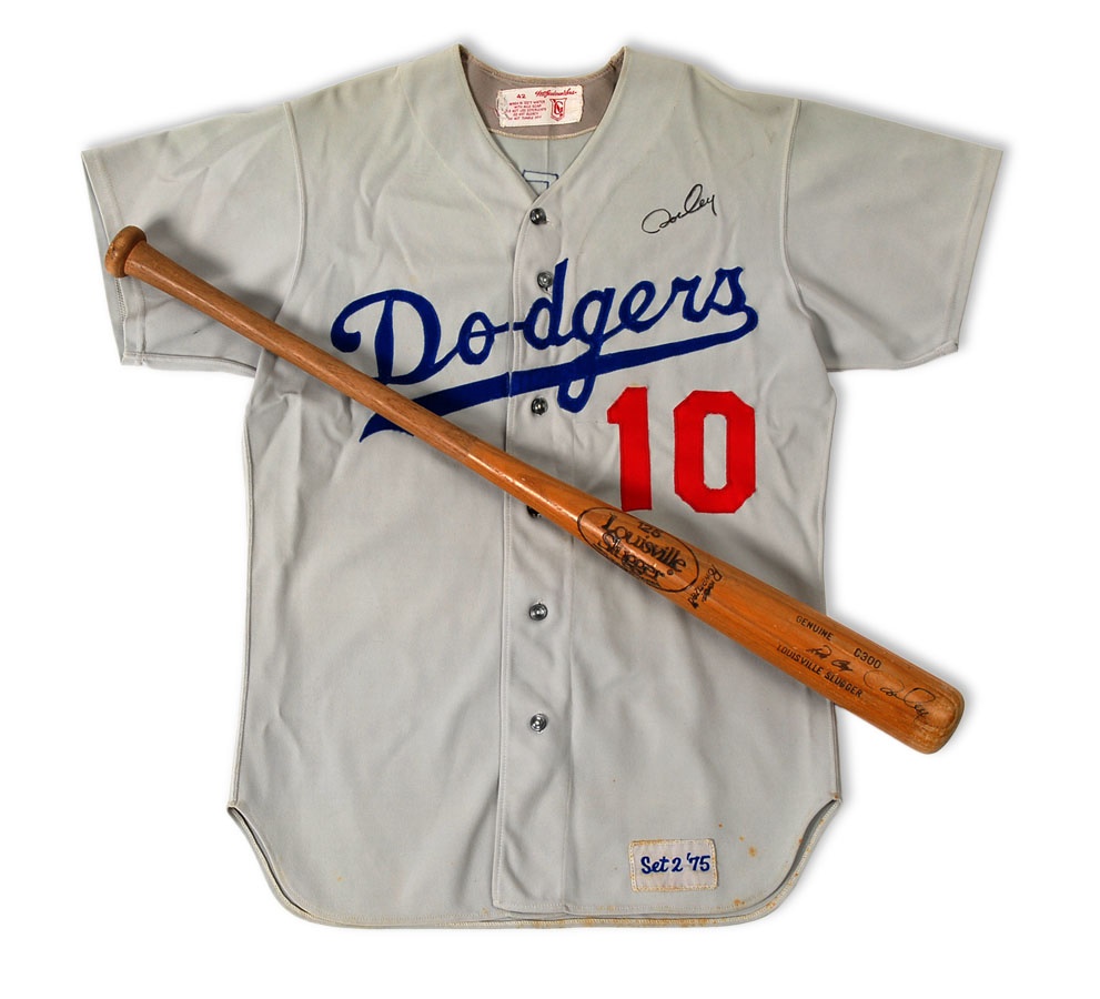 - Ron Cey Los Angeles Dodgers Game Worn Jersey and Bat