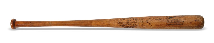 The Sal LaRocca Collection - 1941 Joe Medwick Game Used Bat (Team Signed)