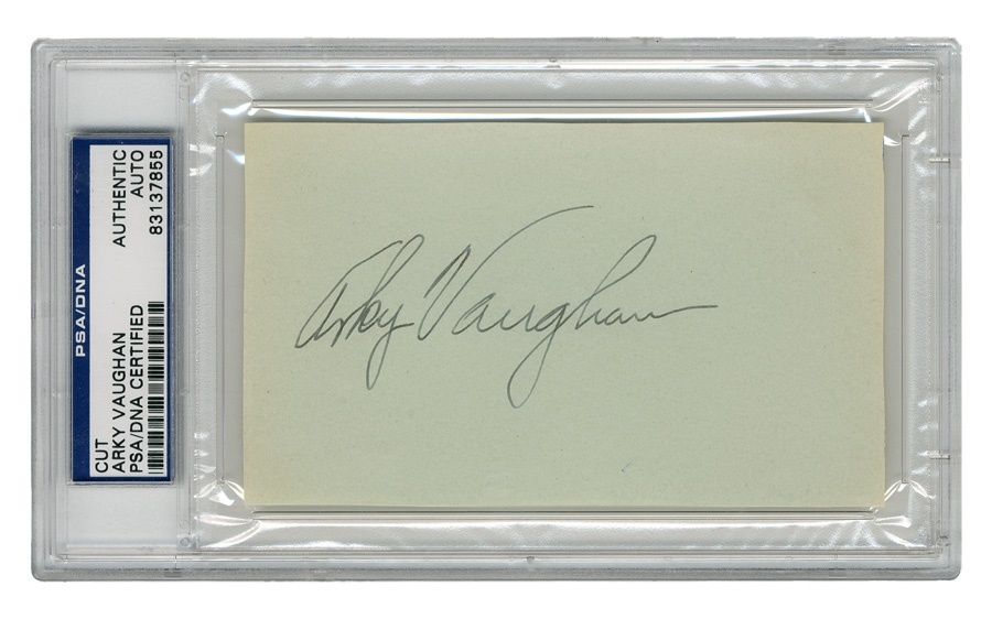 Arky Vaughan Signature