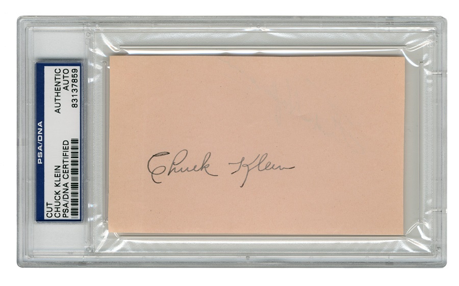 The John Leptich Collection - Chuck Klein Signature