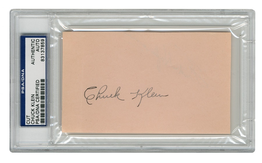 - Chuck Klein Signature