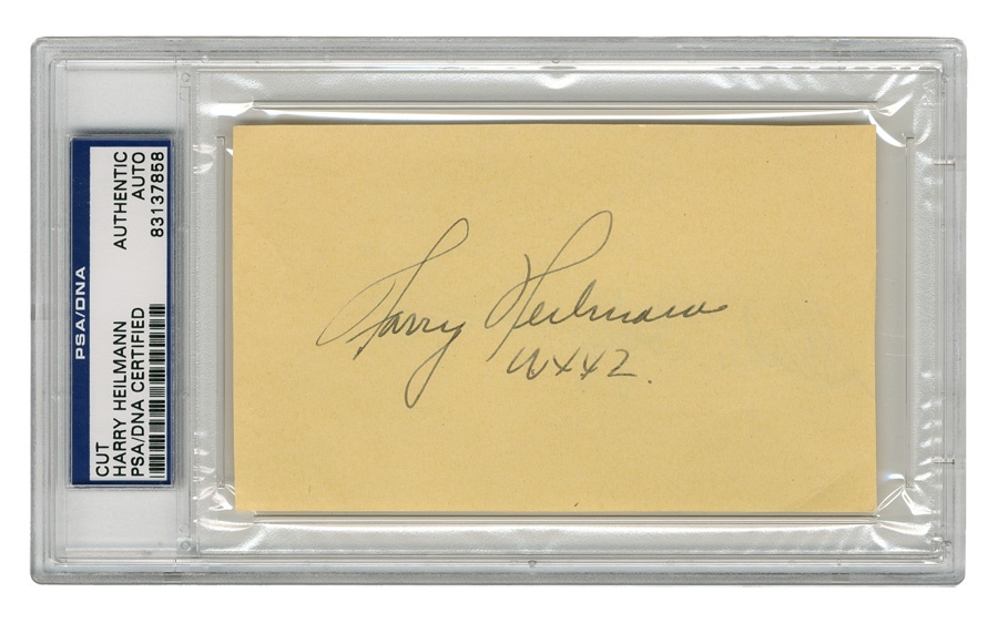 The John Leptich Collection - Harry Heilmann Signature