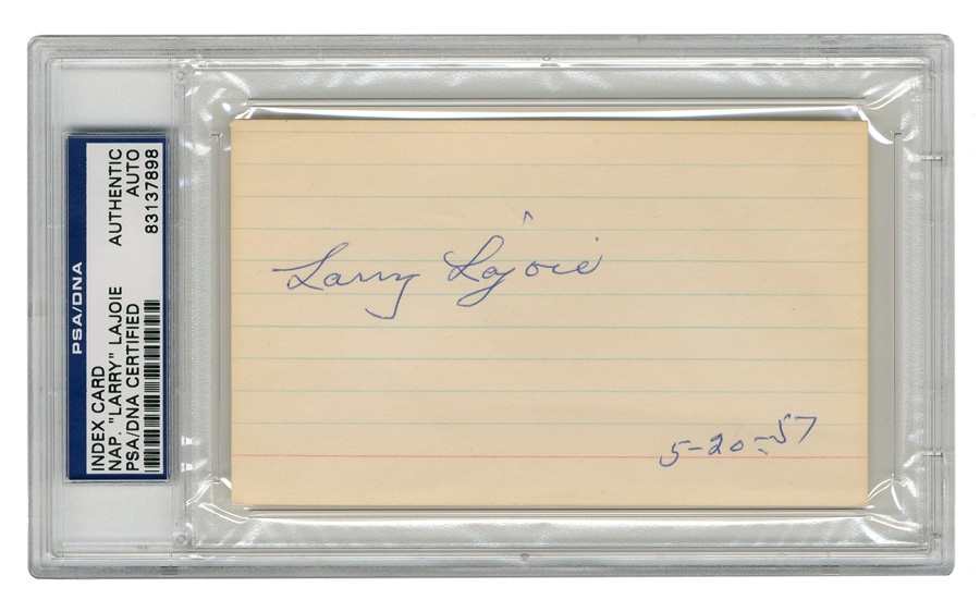 The John Leptich Collection - Larry Lajoie Signature