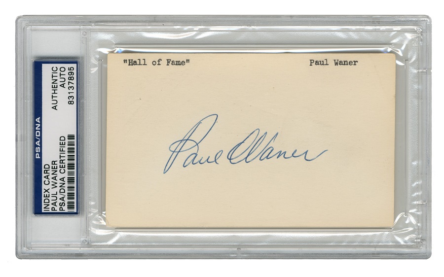 Paul Waner Signature