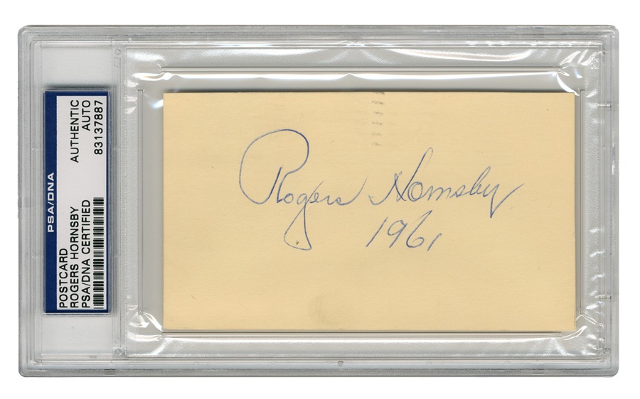 Rogers Hornsby Signature