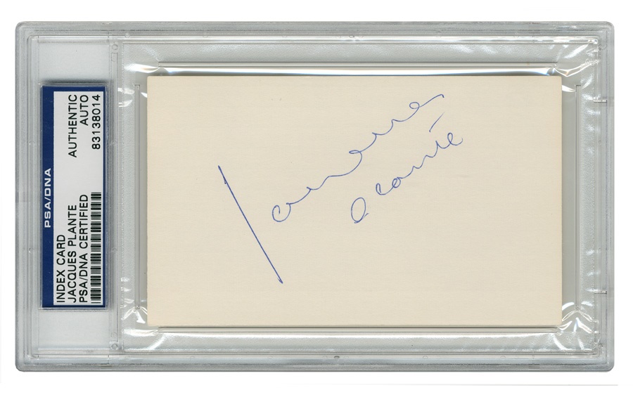 - Jacques Plante Signature