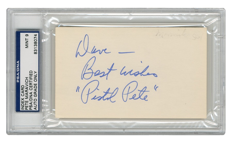 Pete Maravich Signature (PSA MINT 9)