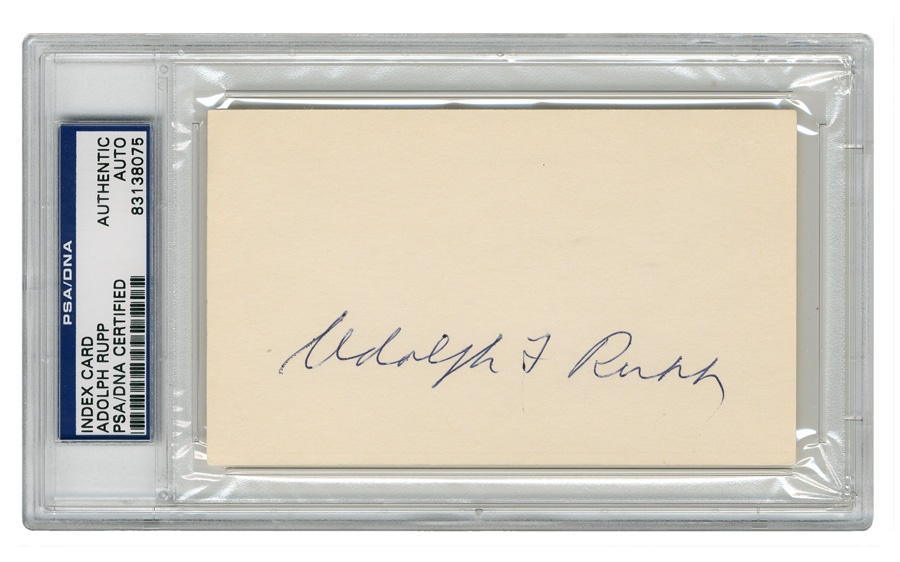 The John Leptich Collection - Adolph Rupp Signature