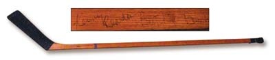 - 1946-47 Maurice "Rocket" Richard Team Signed Montreal Canadiens Game Used Stick