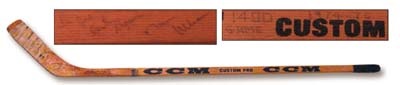 1975 Norm Ullman's 1400th NHL Game Stick