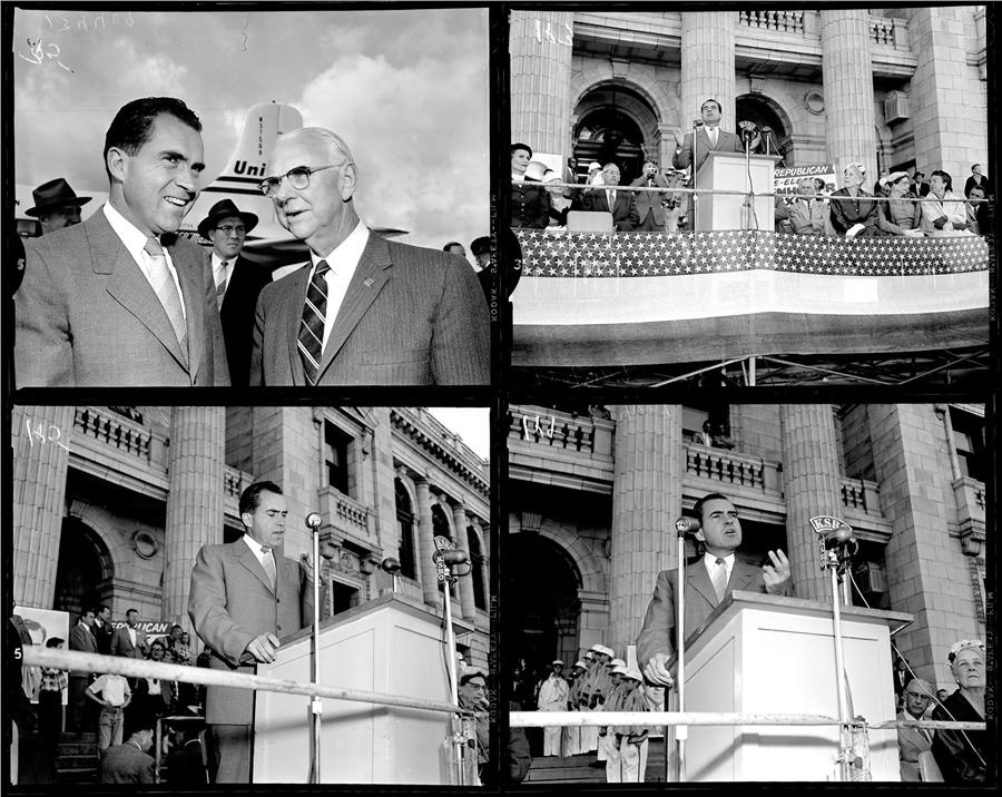 Americana Photographs - 1956 Vice President Richard Nixon Original Negatives (18)