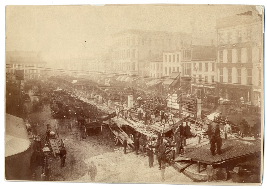 Americana Photographs - 1870 Streets of Cincinnati Albumen Photograph (10.5x15”)