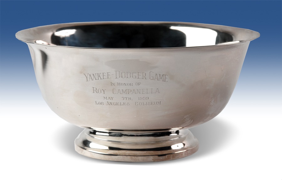- 1959 Roy Campenella Night Presentational Silver Bowl