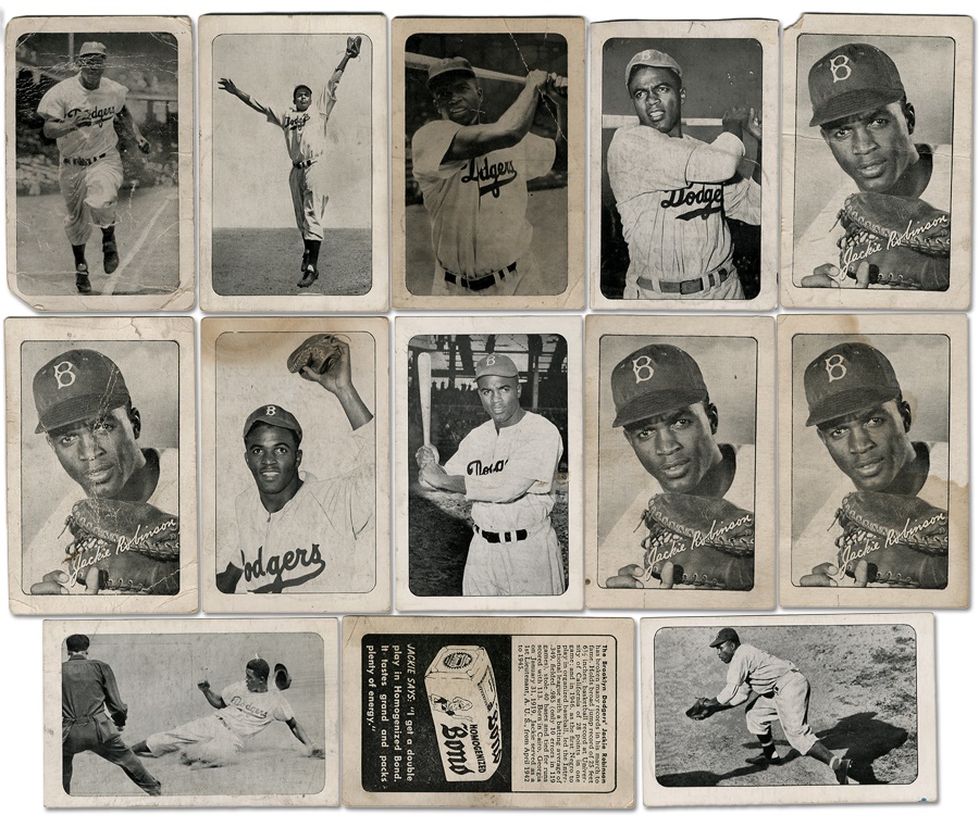 The Sal LaRocca Collection - 1947 Jackie Robinson Bond Bread Cards (13)