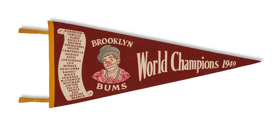 The Sal LaRocca Collection - 1949 Brooklyn Dodgers World Champions Pennant