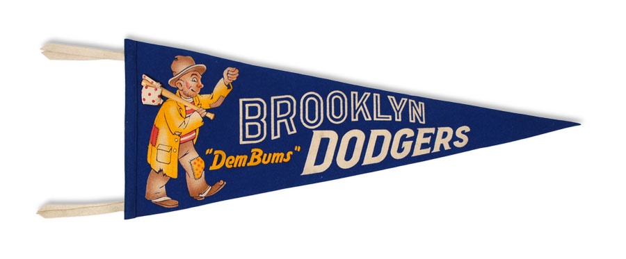 The Sal LaRocca Collection - Brooklyn Dodgers Three Dimensional Pennant