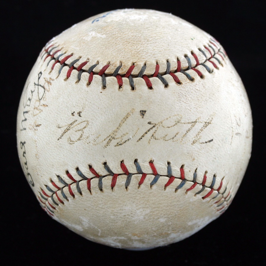 - 1921 New York Yankees World Series Signed Baseball with Babe Ruth