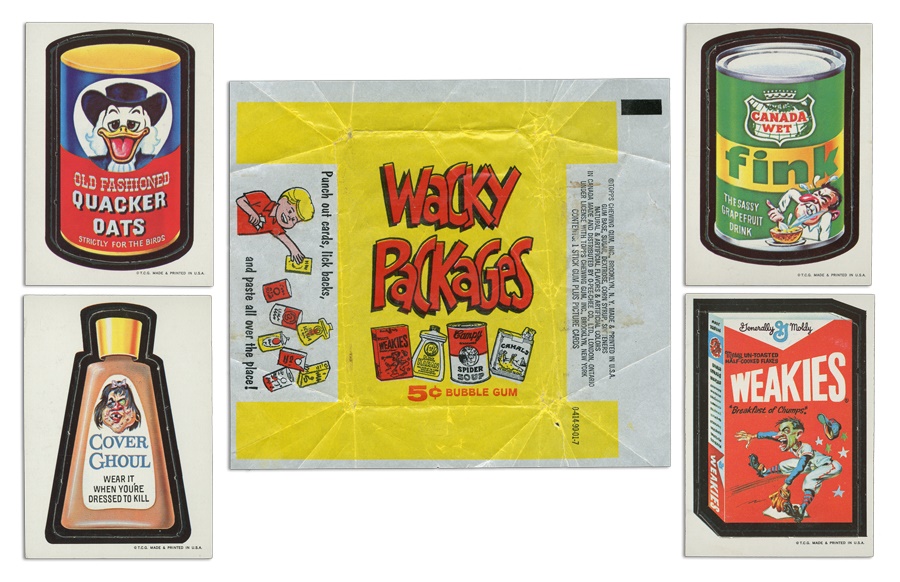 Sports and Non Sports Cards - Wacky Packages Die-Cut Set with Wrapper