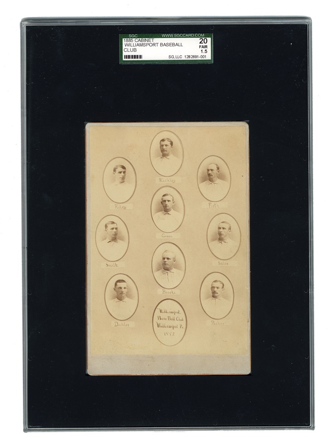 Sports and Non Sports Cards - 1885 Williamsport Baseball Club Cabinet