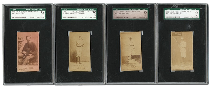 Sports and Non Sports Cards - N172 Old Judge Collection of Four Different