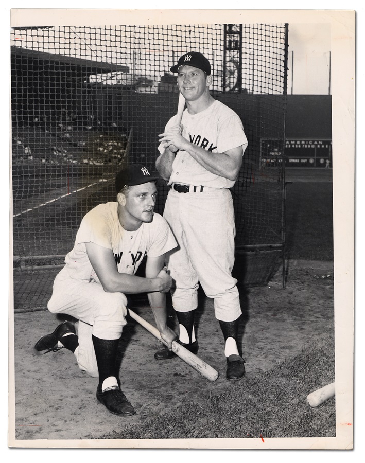 - 1961 Mickey Mantle and Roger Maris Vintage Photograph
