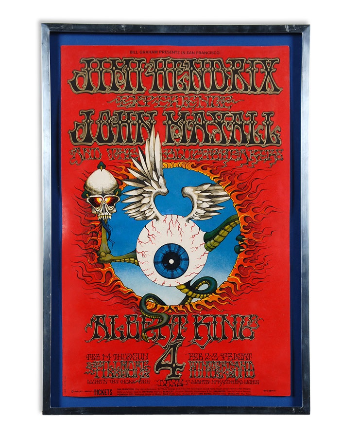 Rock 'n'  Roll - BG-105 Jimi Hendrix "Flying Eyeball" Poster