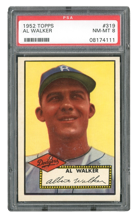 Sports and Non Sports Cards - 1952 Topps #319 Al Walker PSA NM-MT 8