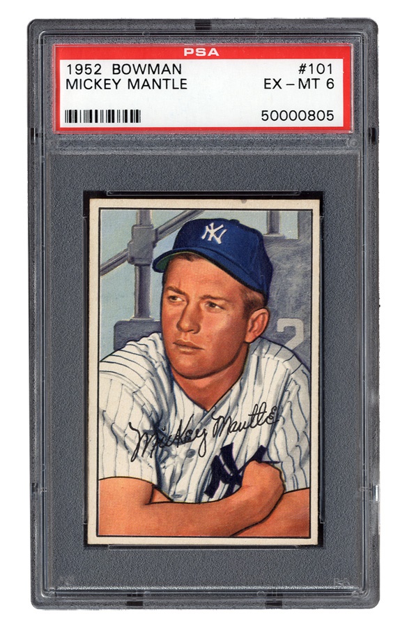Sports and Non Sports Cards - 1952 Bowman #101 Mickey Mantle PSA EX-MT 6
