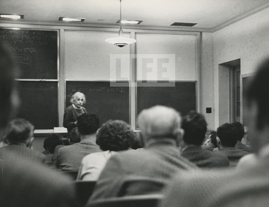 - Albert Einstein Teaching by Alfred Eisenstaedt (1898 - 1995)