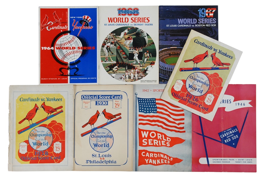 Baseball Memorabilia - St. Louis Cardinals World Series Program Collection (8)