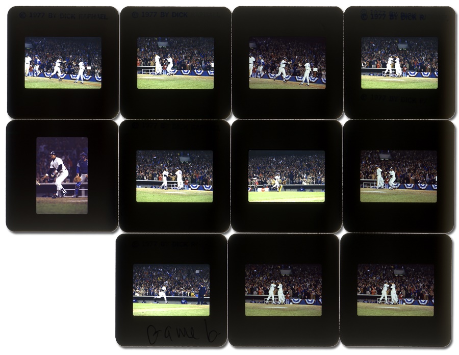Baseball - Reggie Jackson Hitting Three Home Runs in Game 6 of the 1977 World Series Vintage Slides (11)