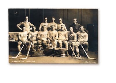 - 1912-13 Quebec Bulldogs Stanley Cup Champions Postcard
