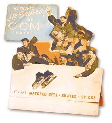 - 1950's CCM Hockey Store Display (24"x28")
