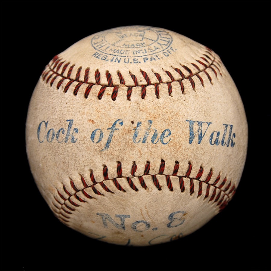 Baseball Memorabilia - Early 1900s “Cock of the Walk” Baseball