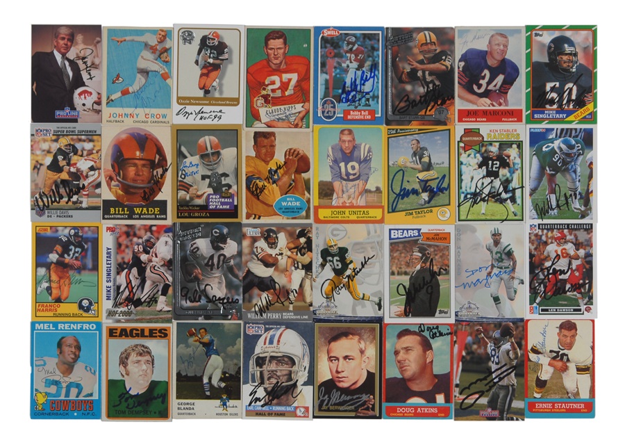 The John Leptich Collection - Large Collection of Signed Football Cards (450+)
