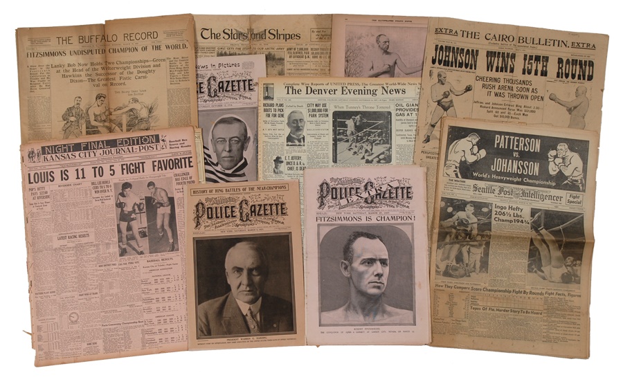 - Vintage Boxing Newspapers and Supplements