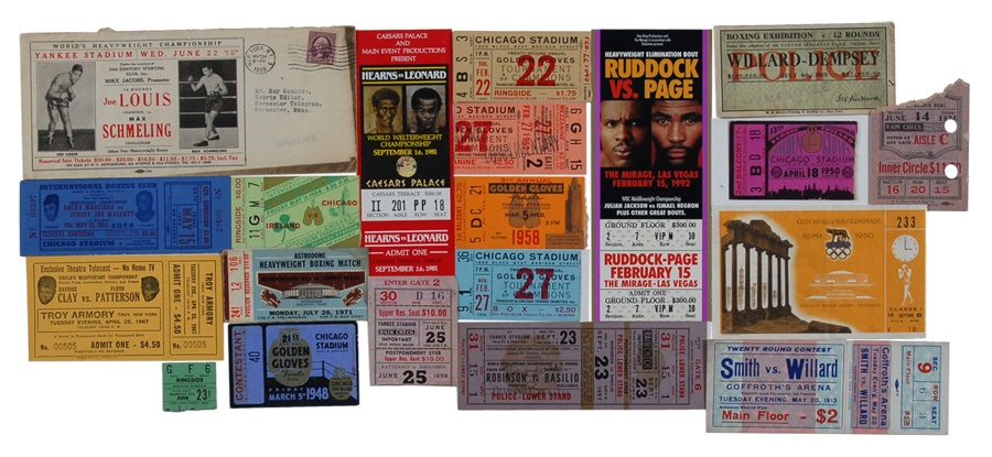 The Mark Mausner Boxing Collection - Vintage Boxing Ticket Collection