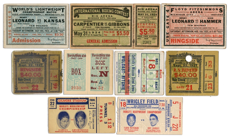 Rare Boxing Ticket Collection (9)