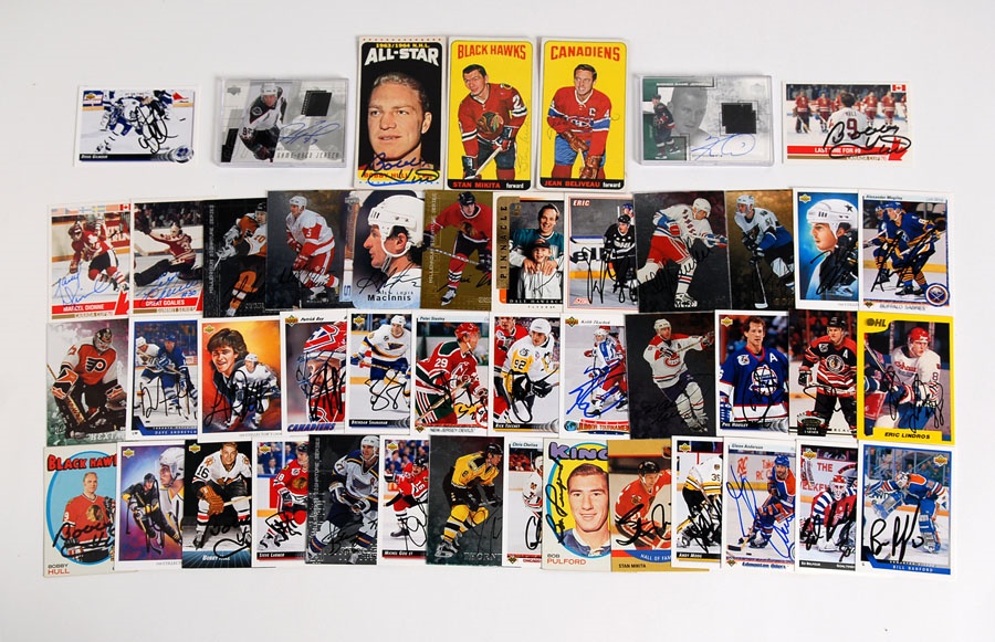 Large Collection of Signed Hockey Cards (335+)